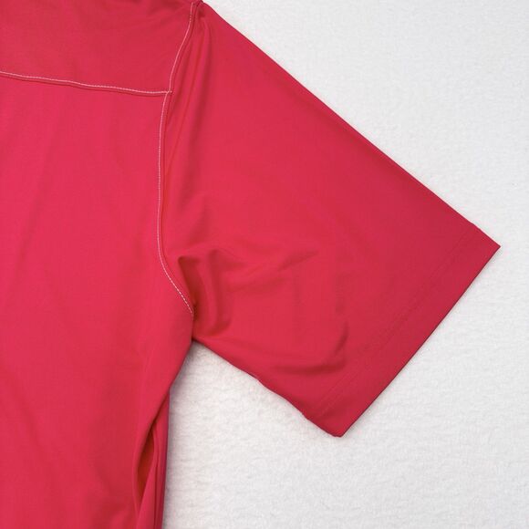 FootJoy Golf Polo Shirt Men XL‎ Athletic Fit Pink Solid Stretch Performance - Picture 6 of 12
